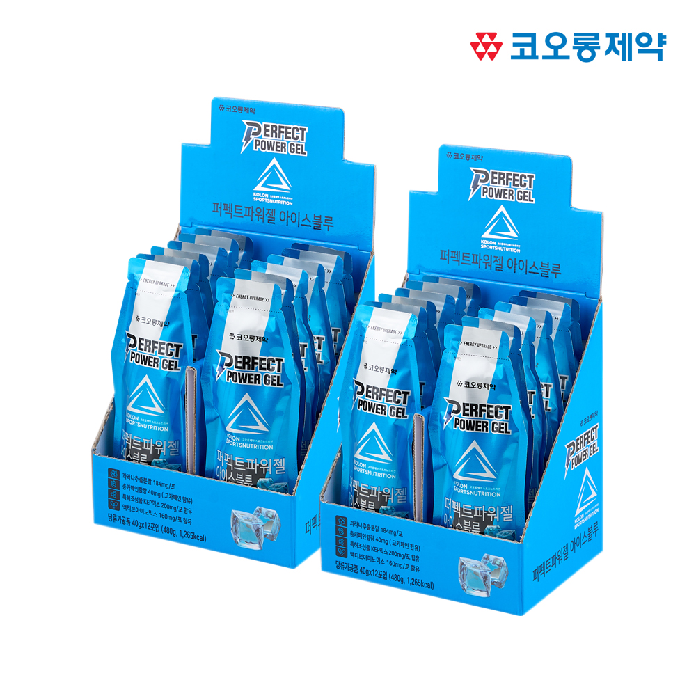 [코오롱제약] NEW 퍼펙트파워젤_아이스블루 [40g*12포]*2박스