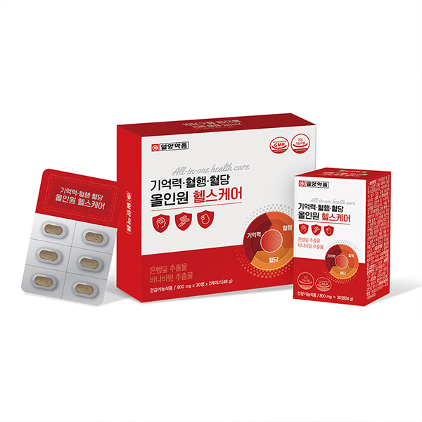 [일양약품] 기억력 혈행 혈당 올인원 헬스케어 800mg*60정