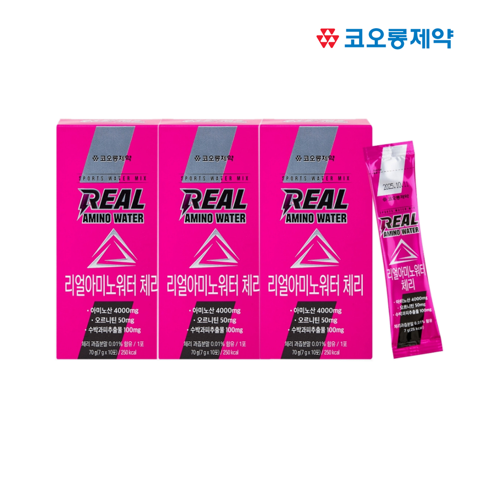 [코오롱제약] NEW리얼아미노워터_체리 7g*10포 * 3박스