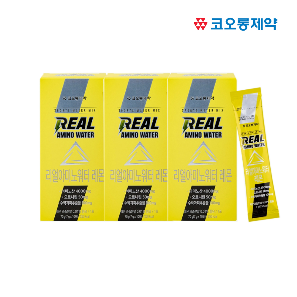 [코오롱제약] NEW리얼아미노워터_레몬 7g*10포 * 3박스